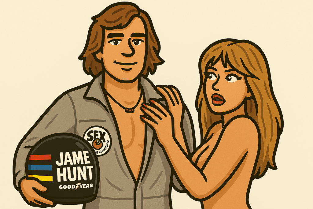 james hunt the shunt breakfast of champion cartoon