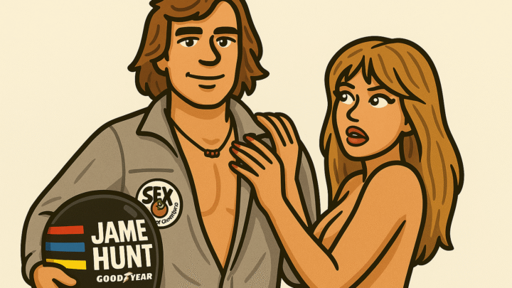 james hunt the shunt breakfast of champion cartoon
